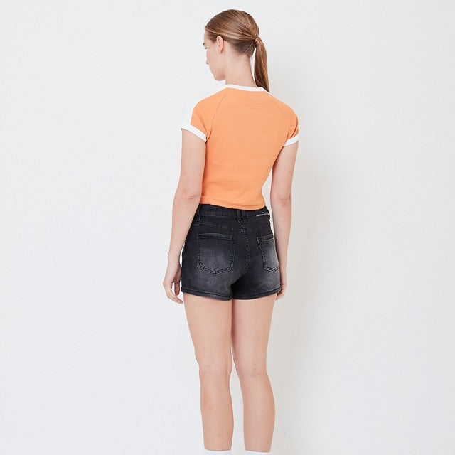 Women Contrast Cropped Top - SW2504070