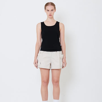 Women Double Layered Tank Top - Black - SW2505088B