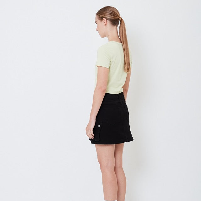 Women Graphic Cropped Top - Light Green - SW2505089B