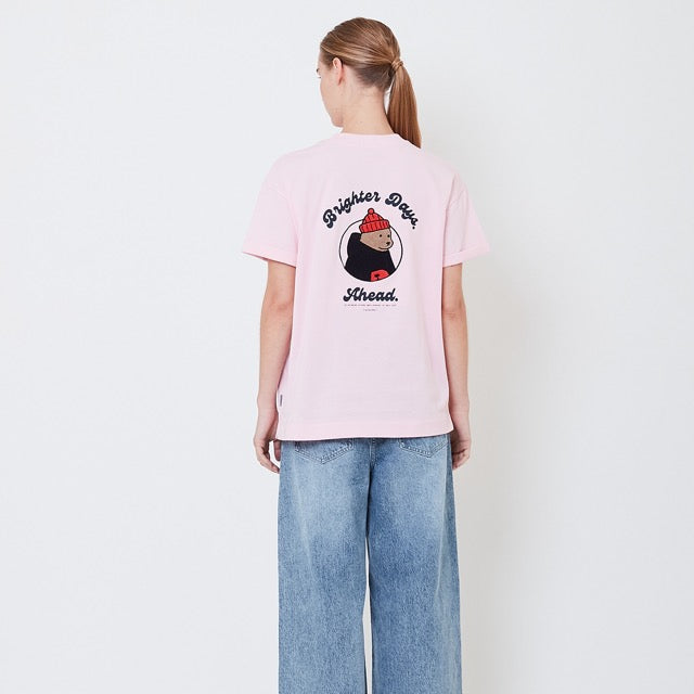 Women Graphic Oversized Top - Light Pink - SW2505090A
