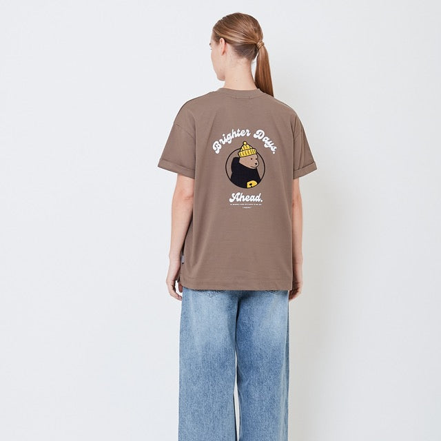 Women Graphic Oversized Top - Brown - SW2505090D