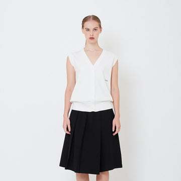 Women Knit Vest - Off White - SW2505094A