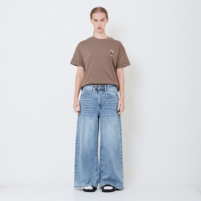 Women High Waist Long Jeans - Light Blue - SW2505096A