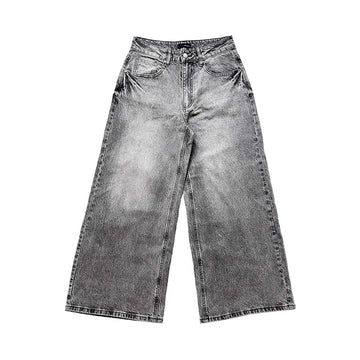 Women High Waist Long Jeans - Grey - SW2505096B