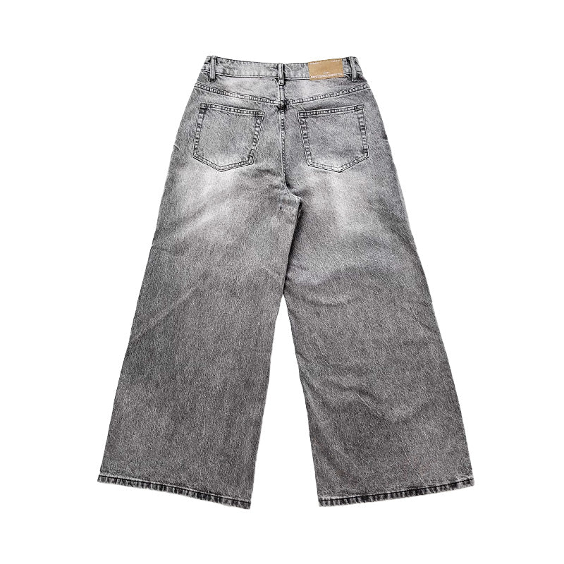 Women High Waist Long Jeans - Grey - SW2505096B