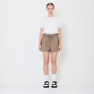 Women Nylon Shorts - Brown - SW2505097B