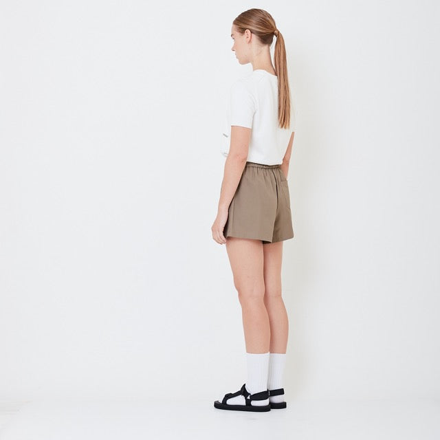 Women Nylon Shorts - Brown - SW2505097B