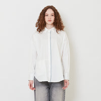 Women Oversized Striped Shirt - Off White - SW2505098A