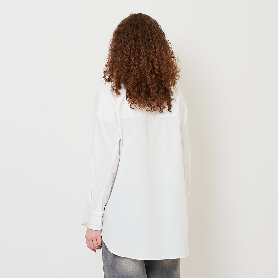 Women Oversized Striped Shirt - Off White - SW2505098A