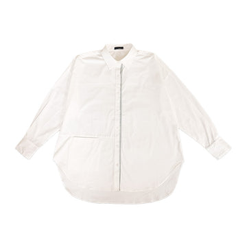 Women Oversized Striped Shirt - Off White - SW2505098A