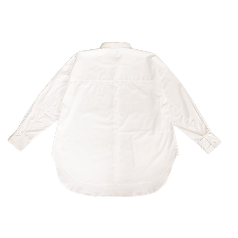 Women Oversized Striped Shirt - Off White - SW2505098A