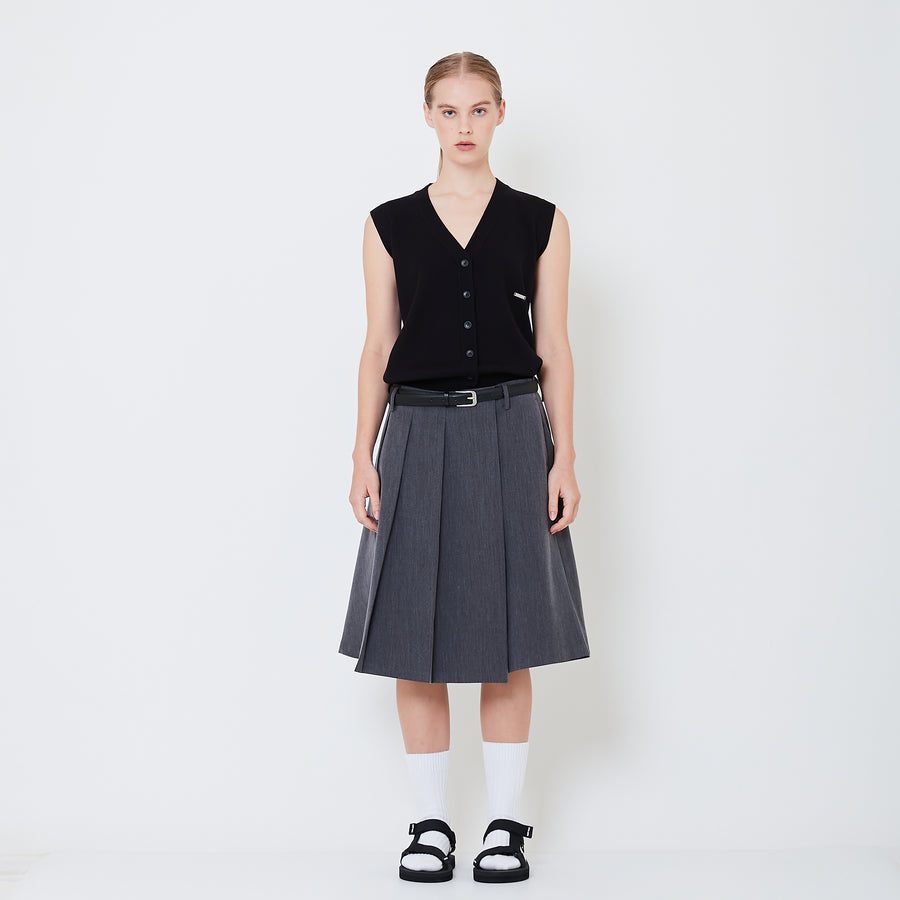 Women Pleated Shorts - Grey - SW2505100A