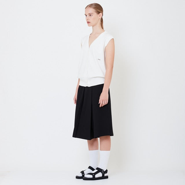 Women Pleated Shorts - Black - SW2505100B