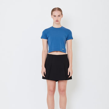 Women Cropped Top - Dusty Blue - SW2506103C