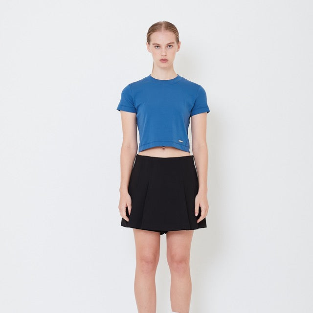 Women Cropped Top - Dusty Blue - SW2506103C