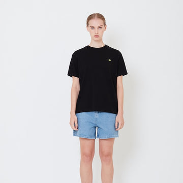 Women Embroidery Essential Top - Black - SW2506104D