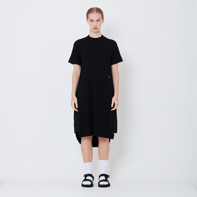Women Combined Midi Dress - Black - SW2506106B