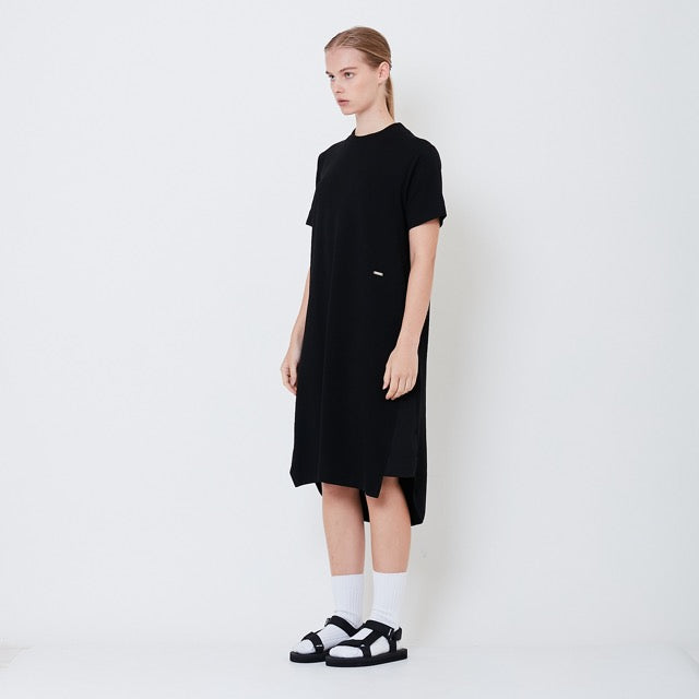 Women Combined Midi Dress - Black - SW2506106B