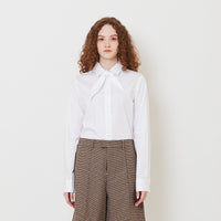 Women Shirt With Neckerchief - Off White - SW2508128A