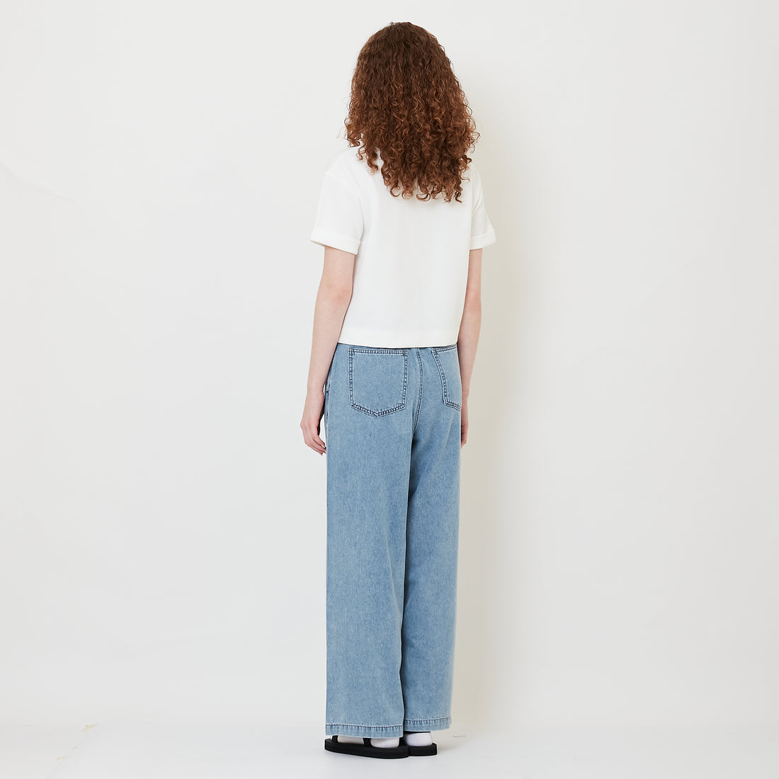 Women Straight Cut Jeans - Light Blue - SW2508129A