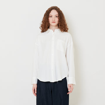Women Oversized Shirt - Off White - SW2508239A