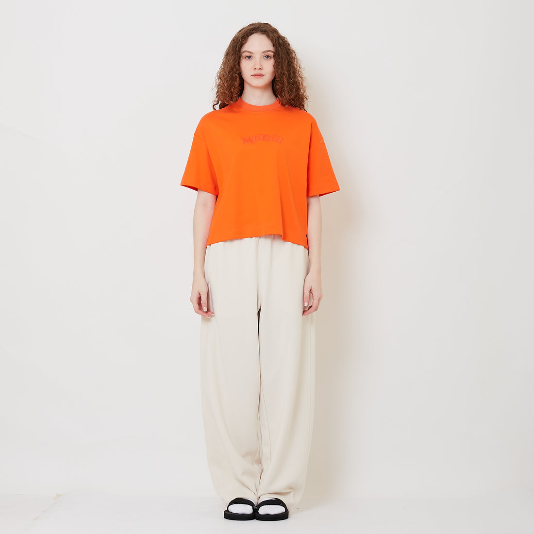 Women Barrel Leg Long Pants - Sand - SW2509142A