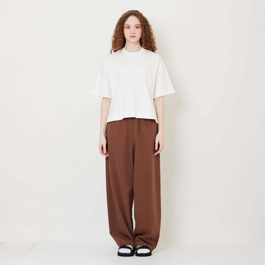 Women Barrel Leg Long Pants - Brown - SW2509142B