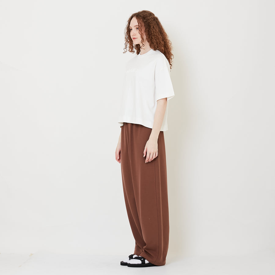 Women Barrel Leg Long Pants - Brown - SW2509142B