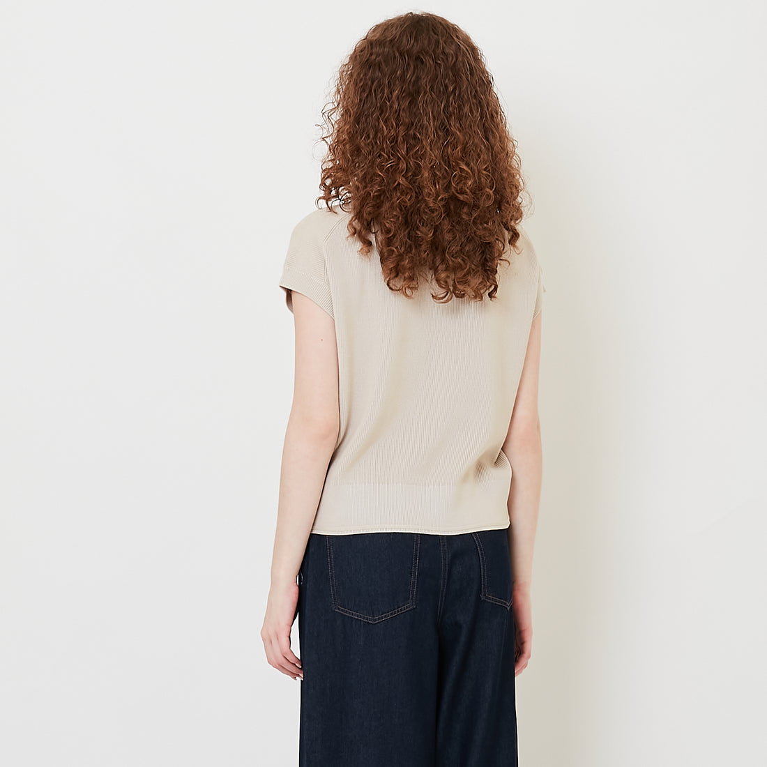 Women Knit Top - Sand - SW2509144B