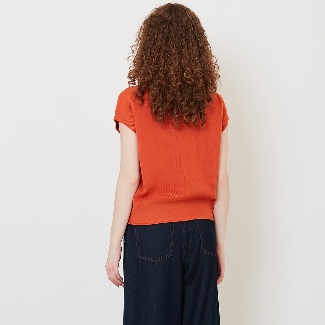 Women Knit Top - Orange - SW2509144C