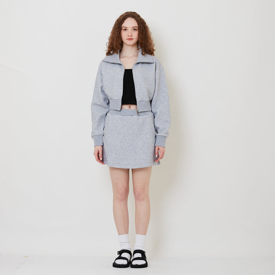 Women Neoprene Skirt - Light Grey - SW2509154A