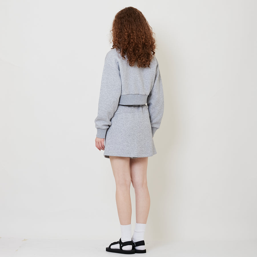 Women Neoprene Skirt - Light Grey - SW2509154A