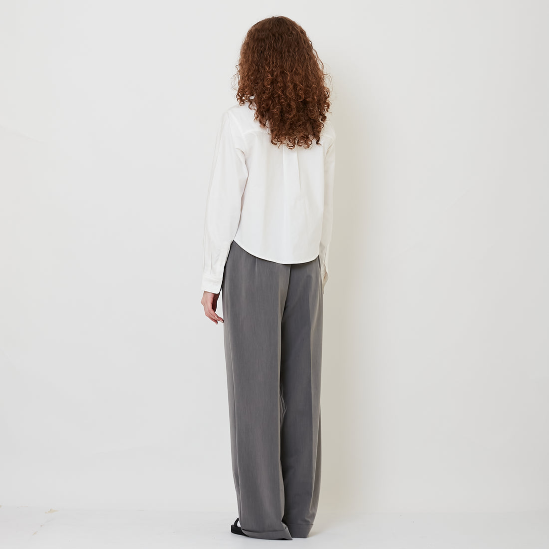 Women Wide-Leg Long Pants - Grey - SW2509156A