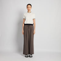 Women Wide-Leg Long Pants - Grey - SW2509245A