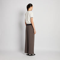 Women Wide-Leg Long Pants - Grey - SW2509245A