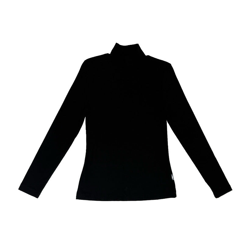 Women Turtleneck Top - Black - SW2510163B