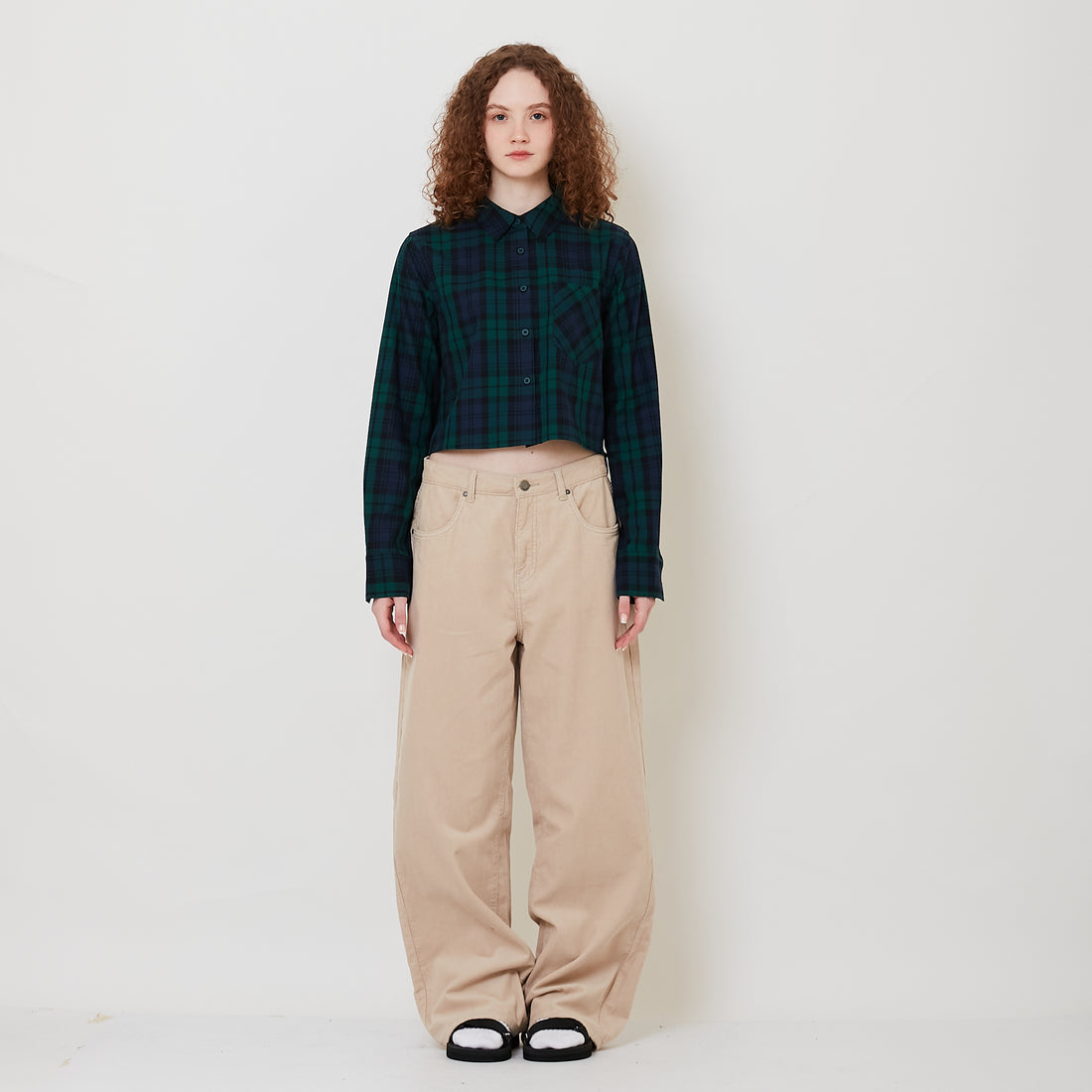 Women Corduroy Pants - Light Khaki - SW2510174A