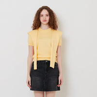 Women 2-in-1 Knit Top - Yellow - SW2511182A