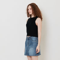 Women Sequin Knit Tank Top - Black - SW2511183C