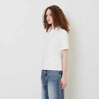 Women Neoprene Polo Top - Off White - SW2511185A