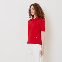 Women Neoprene Polo Top - Red - SW2511185C