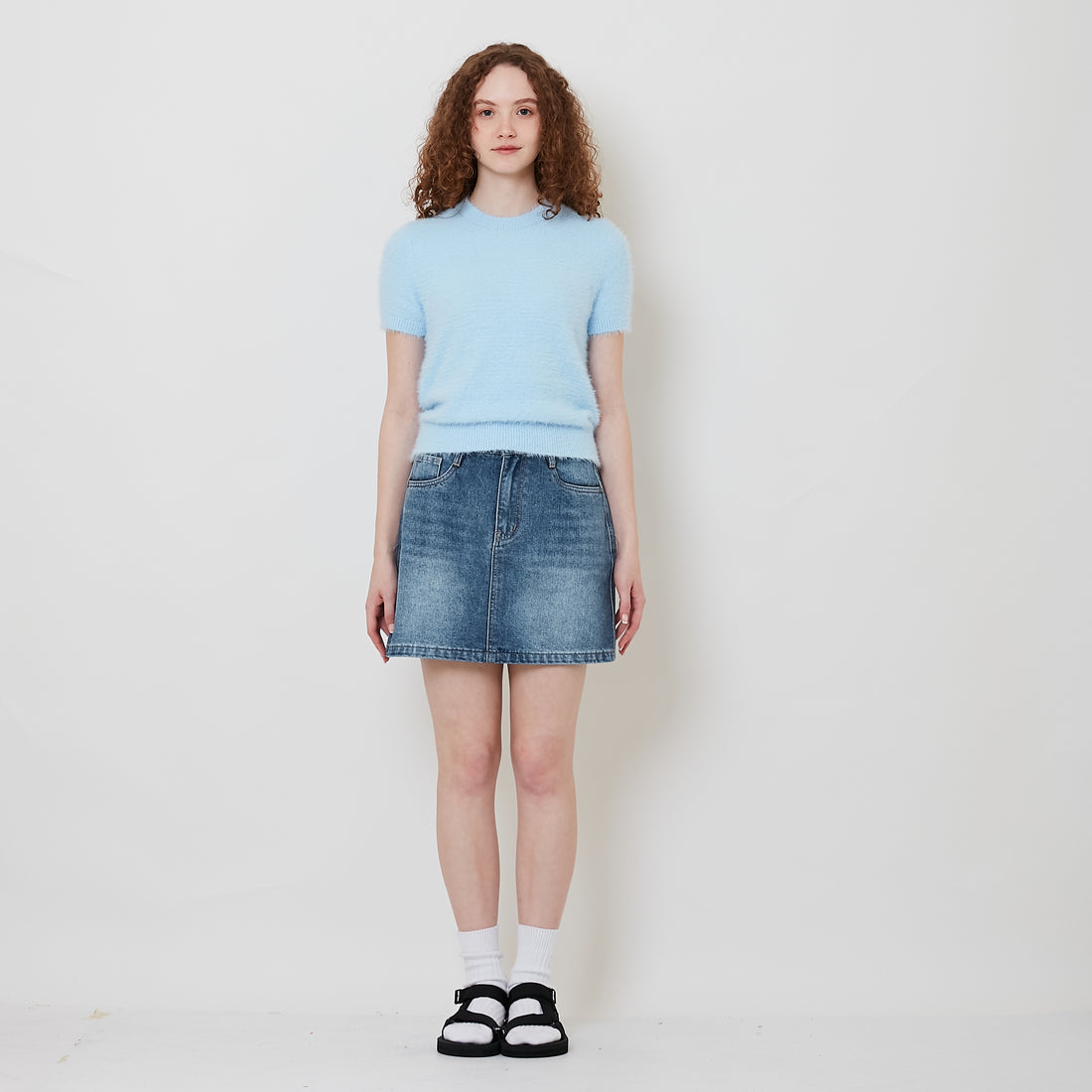 Women Denim Skirt - Light Blue - SW2511189A