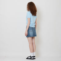 Women Denim Skirt - Light Blue - SW2511189A