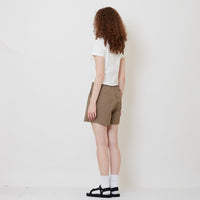 Women Cotton Nylon Shorts - Brown - SW2511192C