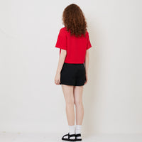Women Cotton Nylon Shorts - Black - SW2511192D