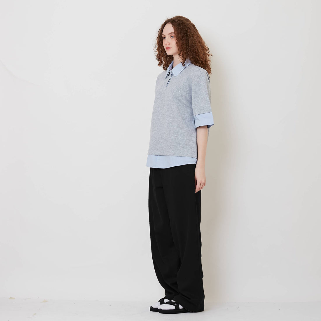 Women Drawstring Hem Pants - Black - SW2511197C
