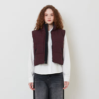 Women Puffer Vest - Black - SW2511202A