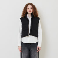 Women Puffer Vest - Black - SW2511202A