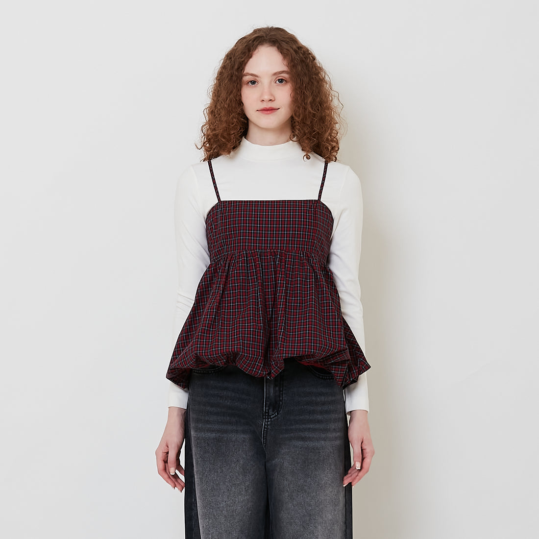 Women Puffer Top - Red - SW2511242A