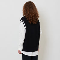 Women Cable Knit Vest - Navy - SW2512208B